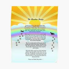 Rainbow bridge (no photo) digital download,rainbow bridge poem,rainbow bridge dog,rainbow bridge cat,sympathy pet loss,over the rainbow us. The Rainbow Bridge Pet Poem Poster By Delights Redbubble