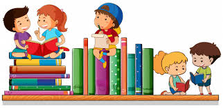Дети читают и играют с книгами | Премиум векторы