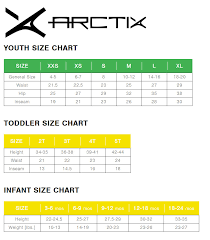 Arctix Youth Size Chart Jpg