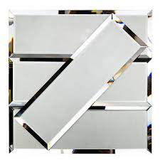 self cut clear 12x12 mirror glass tiles
