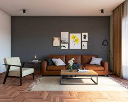 Brown Leather 3 Seater Livspace
