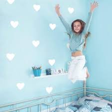 White Heart Wall Stickers Shape Wall