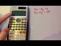 simultaneous equations casio fx 991es