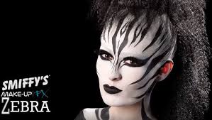 zebra face paint make up tutorial mad