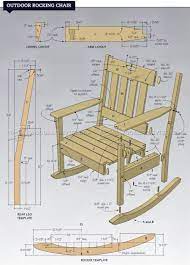 outdoor rocking chair plans woodarchivist
