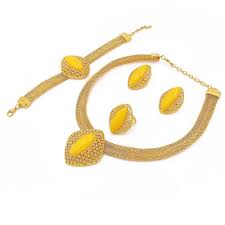 dubai gold necklace earrings