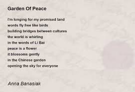 garden of peace poem by anna banasiak