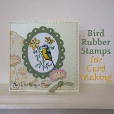 Love the layout and the colors you used and the big hello stamped vertically. Pretty Bird Rubber Stamps For Card Making
