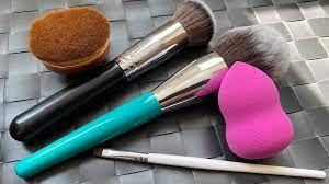 makeup brushes and blenders