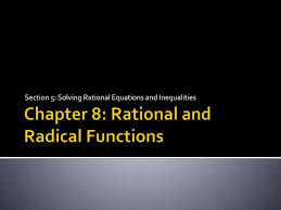 Rational And Radical Functions