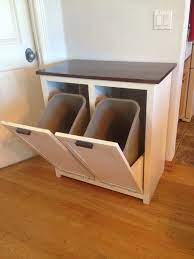 i built a tilt out trash can cabinet