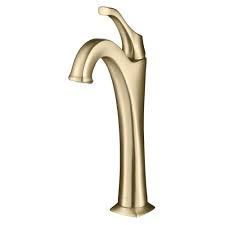 Bathroom faucets set the tone for your bathroom decor. Single Handle Vessel Bathroom Faucet With Pop Up Drain In Brushed Gold