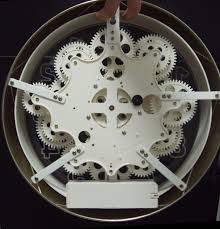 New White Mechanical Gears Wall Clock