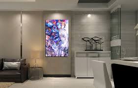 Modern Glass Printing Purple Wall Art