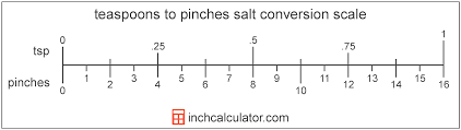 teaspoons of salt to pinches conversion