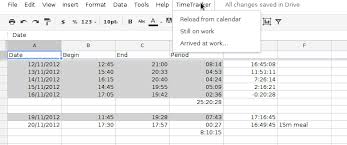 Time Tracking With Google Spreadsheets Example