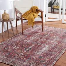 safavieh tucson red beige 6 ft x 6 ft