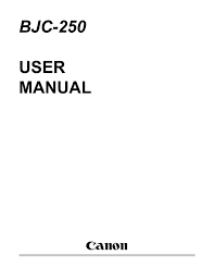 Bjc 250 User Manual Canon Manualzz Com