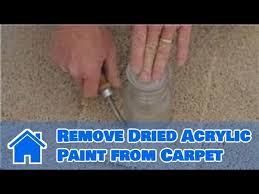 remove dried acrylic paint from carpet