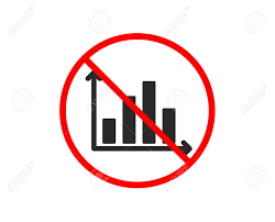 No Or Stop Diagram Graph Icon Column Chart Sign Market Analytics