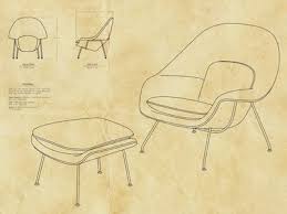 Womb Chair Technical Drawing Womb