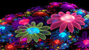 free 3d colorful flowers wallpaper