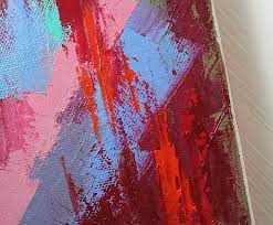 Red Abstract Painting Modern Wall Art