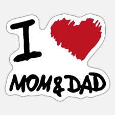 love mom and dad stickers unique