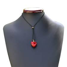 red heart pendant necklace genuine