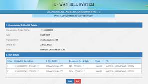 How To Generate Consolidated Eway Bills On The E Way Bill