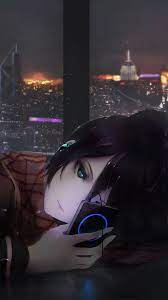 anime lonely night city 4k
