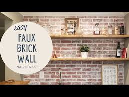 Easy Diy Faux Brick Wall And How To