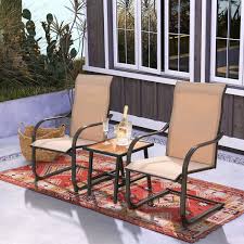 C Spring Motion Patio Dining Chairs