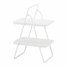 Ikea Viggja White Side Table Tray Stand