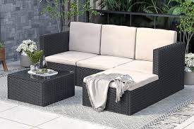 4 seater rattan garden outdoor sofa set