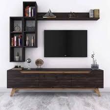 Brown Plywood Wall Mounted Wooden Tv