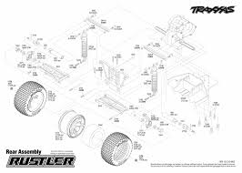 Rustler 37054 Rear Assembly Traxxas