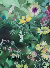 carpet of flowers original painting by