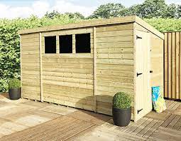 groove pent shed side single door