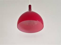 Red Murano Glass Pendant Lamp By Paolo