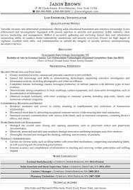 Security Resume Examples Resume Professional Writers