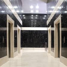 black marble floor tiles