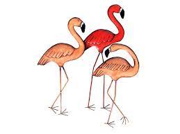 Flamingo Metal Wall Art Trio Of