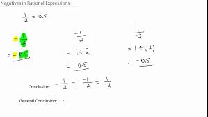 Negatives In Rational Expressions