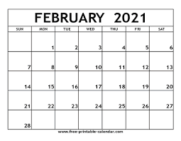 Download a free printable calendar for 2021 or 2022, in a variety of different formats and colors. February 2021 Calendar Template Free Printable Calendar Com
