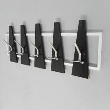 vintage wall coat rack with 5 hooks for