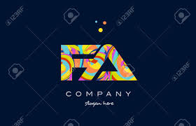Fa F A Alphabet Letter Logo Colors Colorful Rainbow Acrylic Font