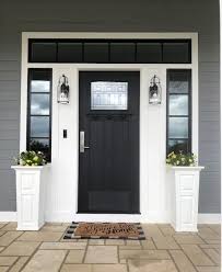 black fiberglass entry door transforms
