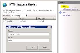 x frame options header web app
