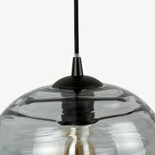 Glamour Globe Pendant Lamp Grey Glass